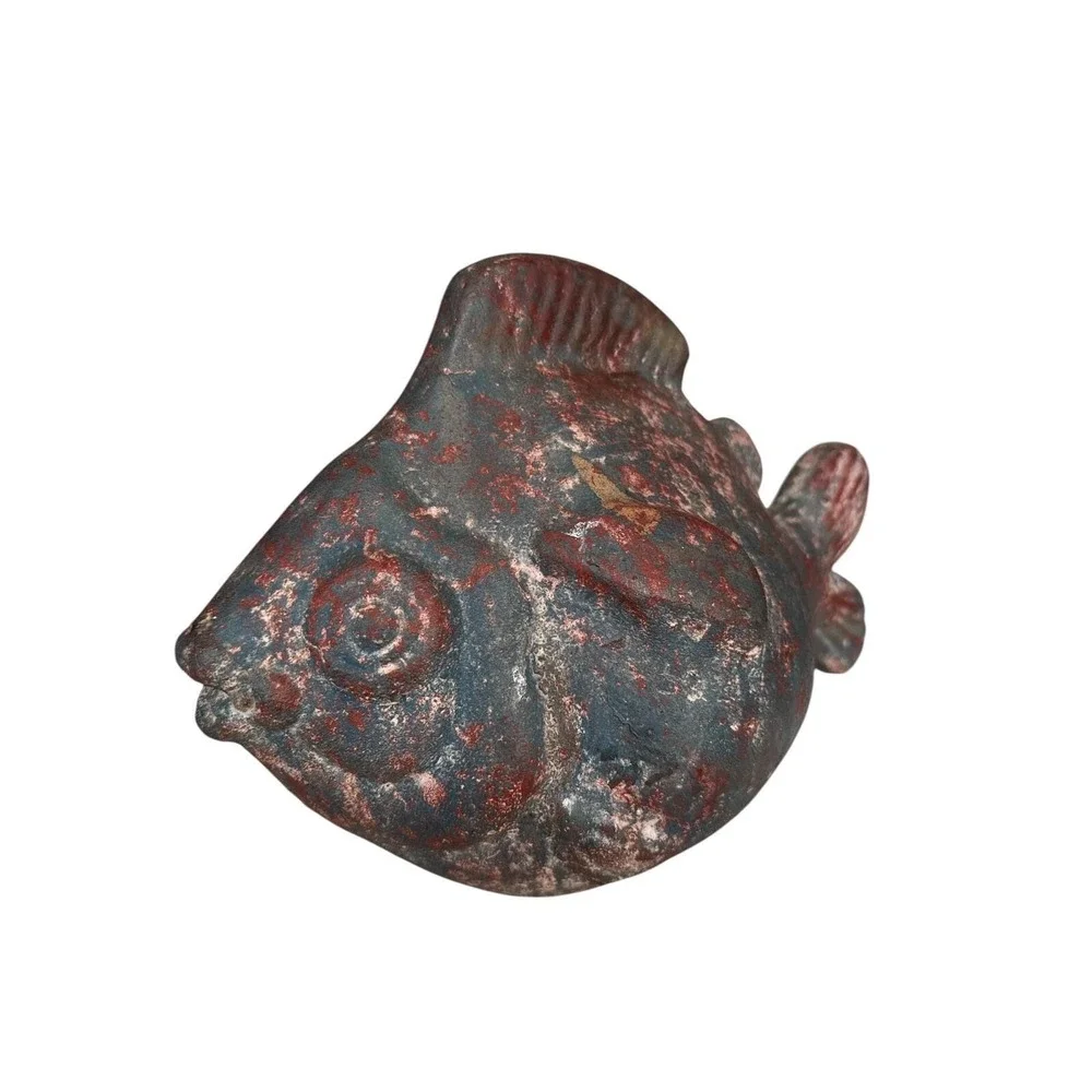 Terracota Koi Fish Sculture 12 Inch Decorarive Indoor Outdoor